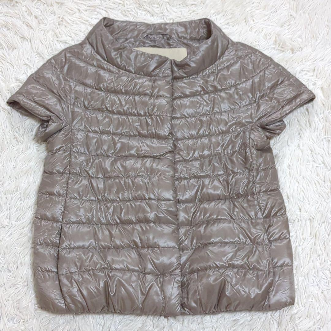 美品 HERNO 40 ICONICO エミリア ケープ ダウンベスト 半袖