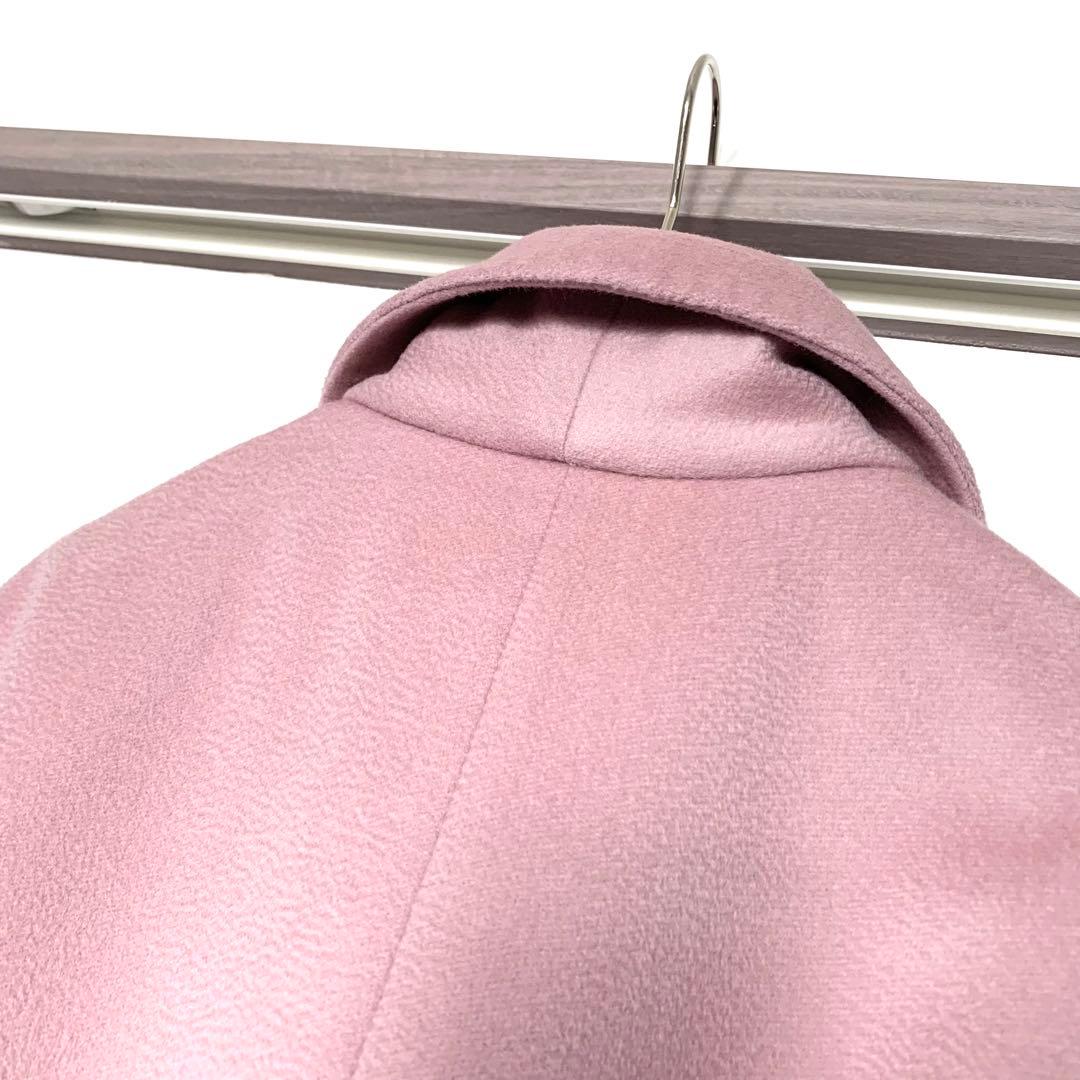 新品同様‼️マックスマーラ 艶感美しい ピュアウール100% ベルテットコート