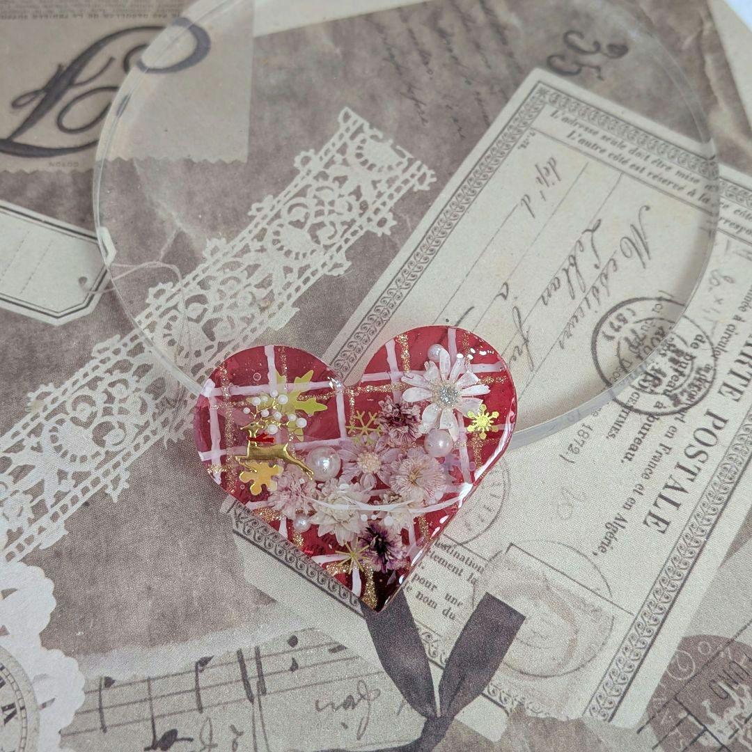 ＃317 クリスマス✴トナカイ✴雪の結晶✴レジンヘアゴムキーホルダーブローチ