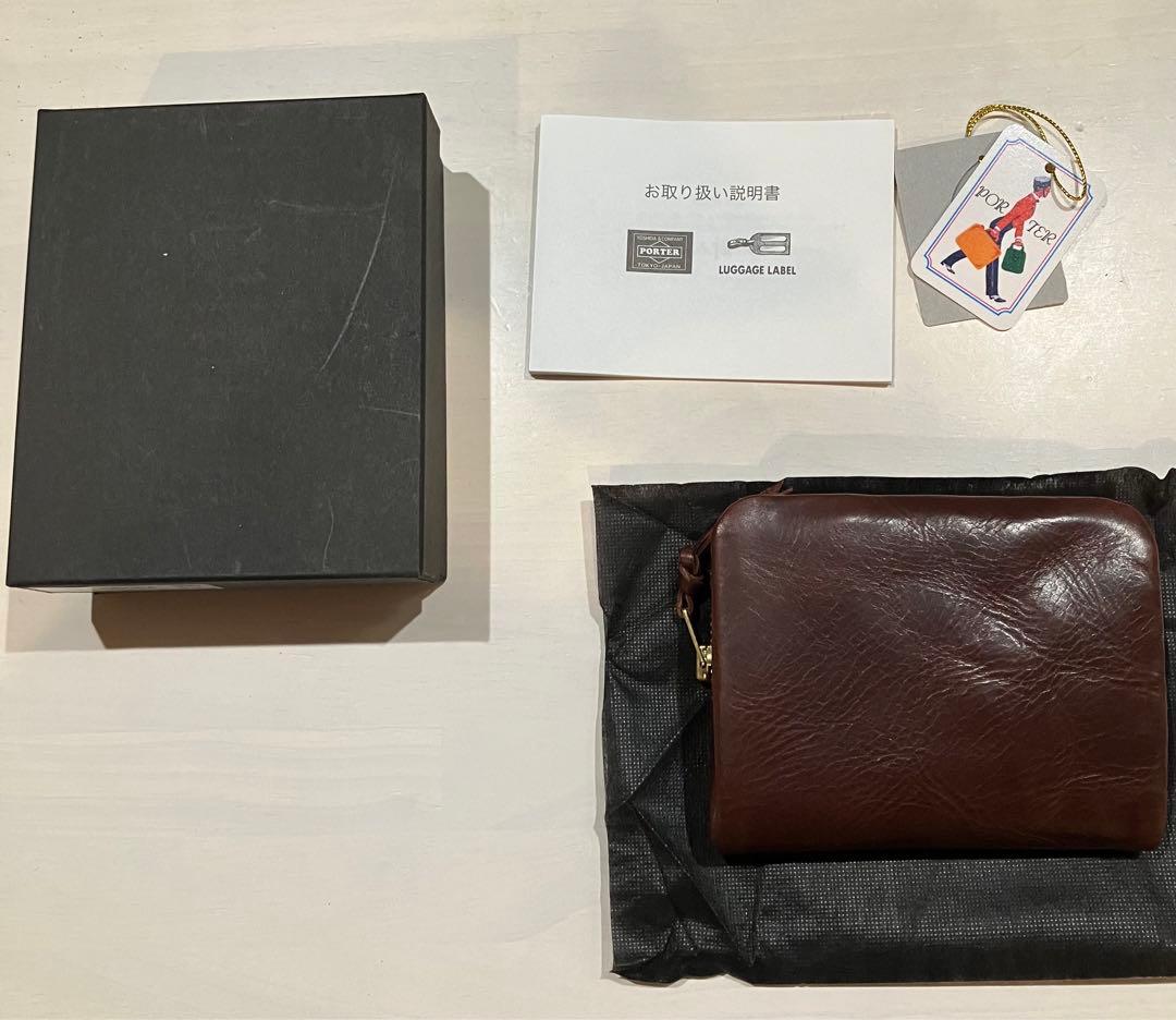 ポーター　ソーク　二つ折り財布　ブラウン