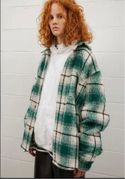 UNUSED アンユーズド WOOL CHECK SHIRT US2280 4