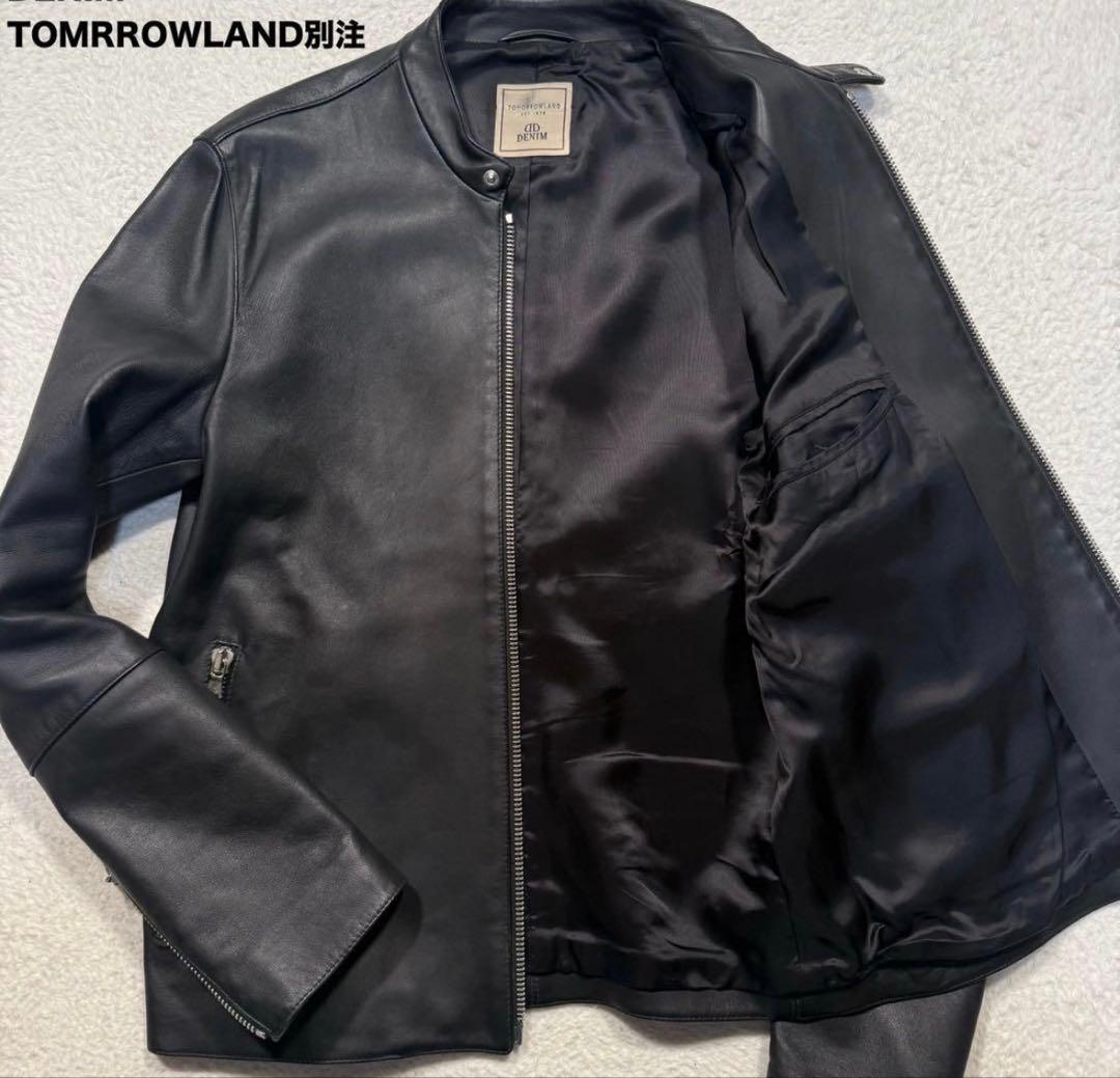 DENIM×tomrrowland別注 シングルライダースジャケット M 羊革