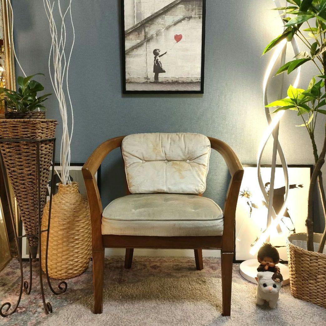 【マルニ木工】ラタンバック アームチェア 曲木椅子 昭和レトロ／ヴィンテージ