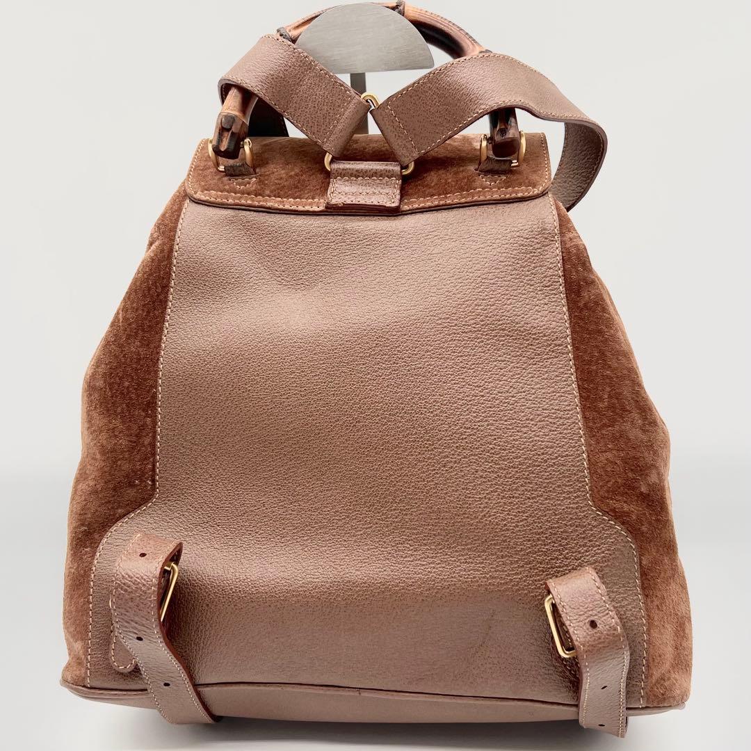 GUCCI グッチ スエード バンブー リュック バックパック ブラウン