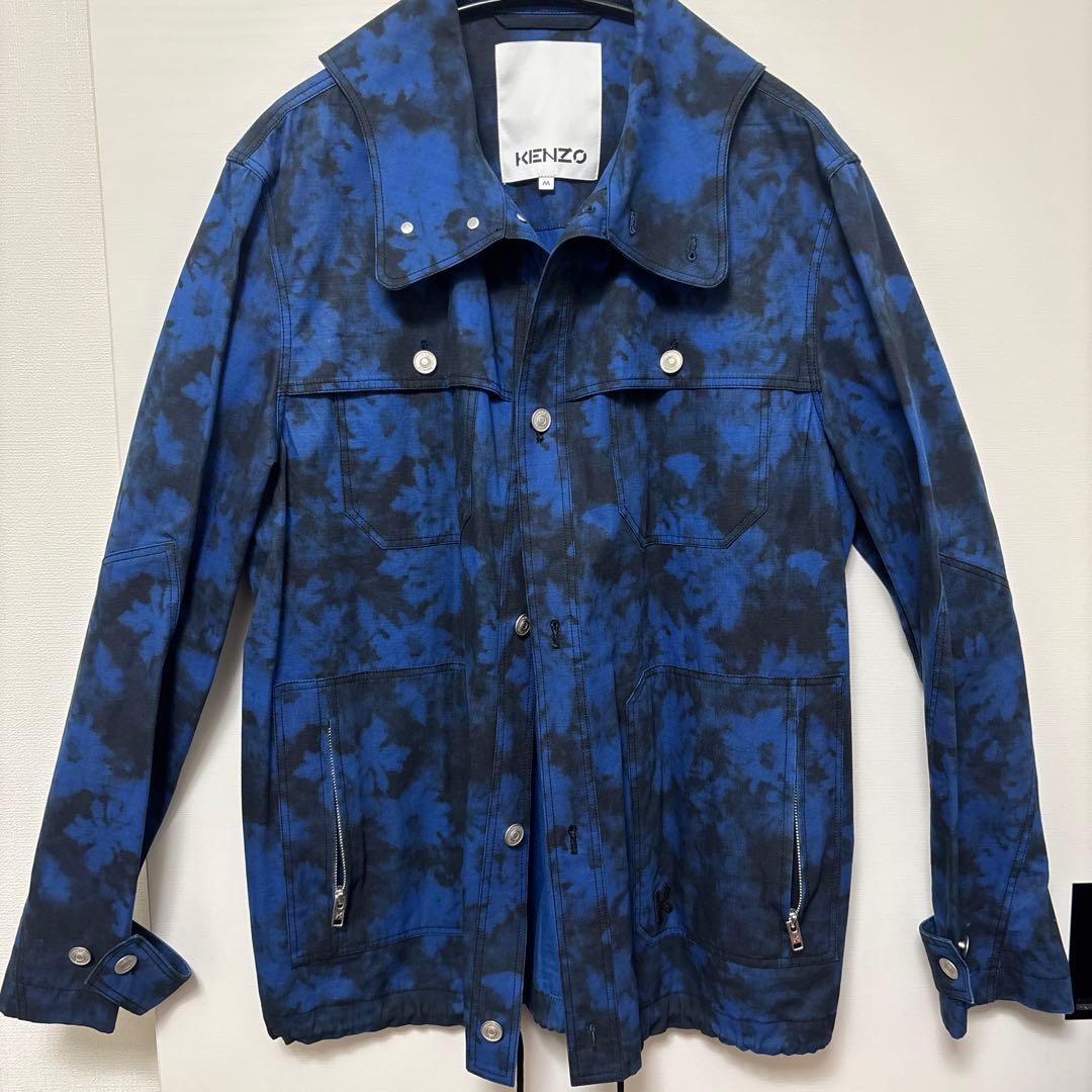 レ*ド様 KENZO 青黒タイダイ M ジャケット