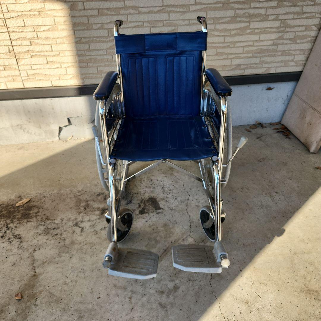 ネイビー 折りたたみ介助用車椅子