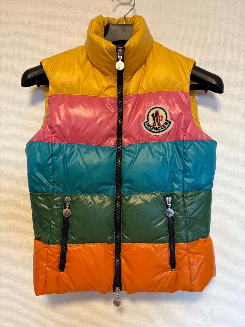 最終値下げ❗️モンクレール　マルチカラー ダウンベスト size 1 美品