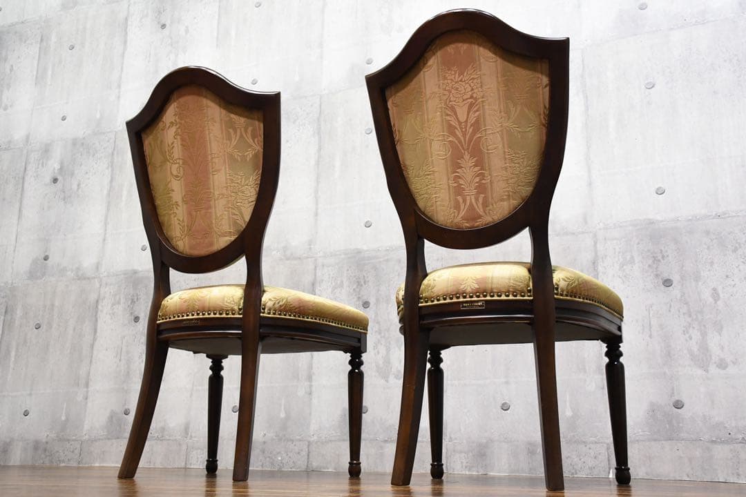 DHC48 マルニ木工 ケントコート ダイニングチェア 2脚セット 単鋲打ち