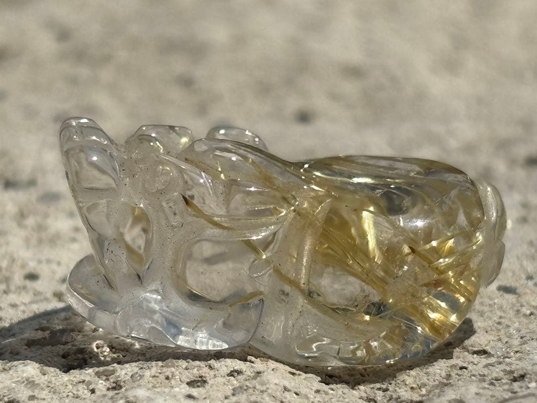 【金運、仕事運上昇】タイチンルチル貔貅⭐️ゴールド⭐️ R49