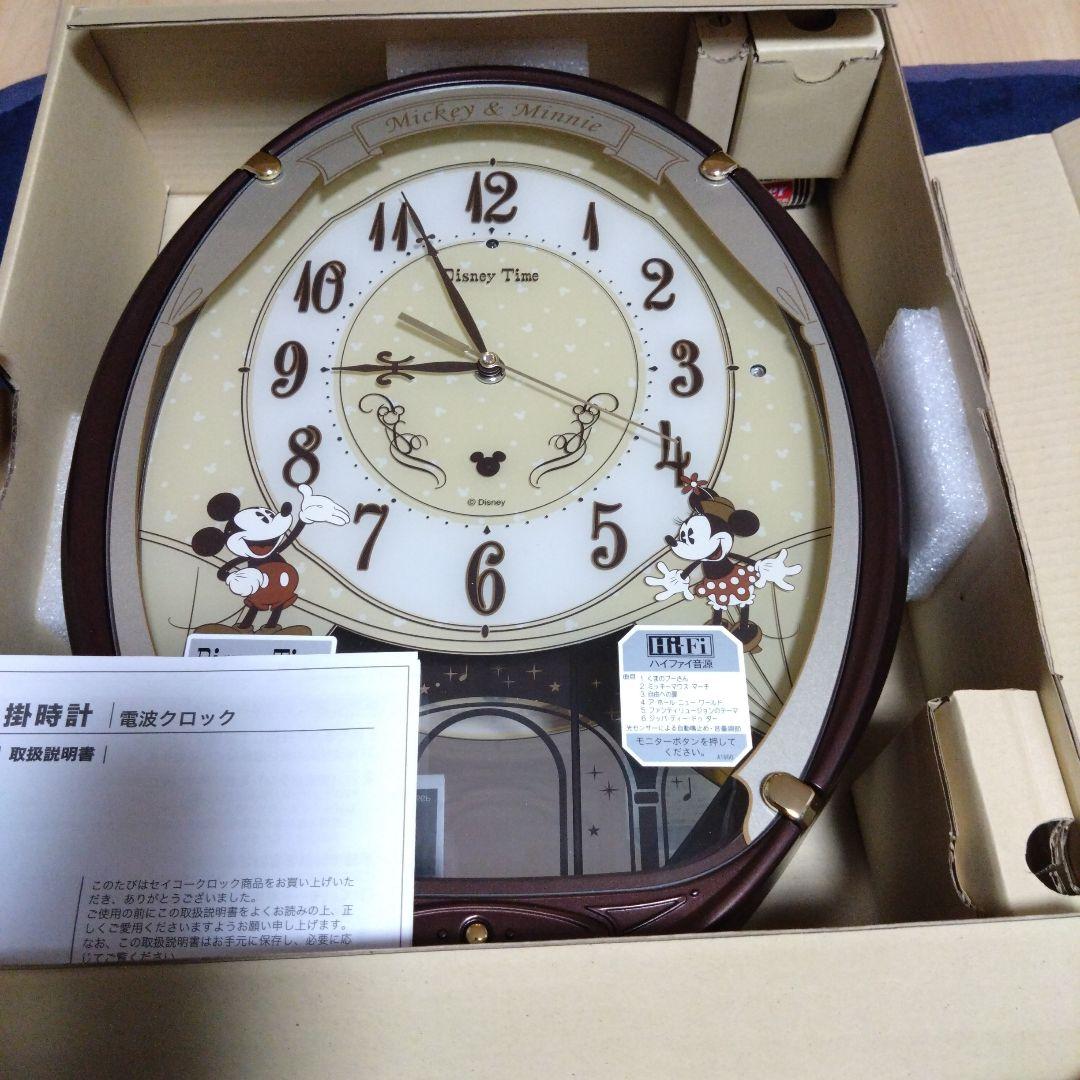 掛け時計SEIKOセイコーディズニー キャラクター電波アミューズ掛け時計