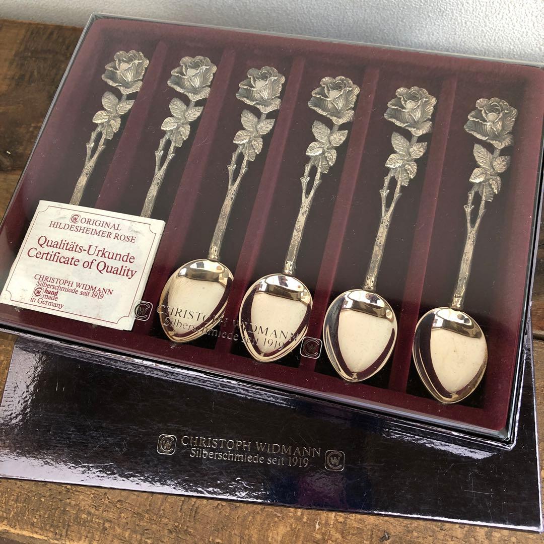 クリストフウィドマン　ヒルデスハイムローズ　スプーン6客　925シルバー　純銀