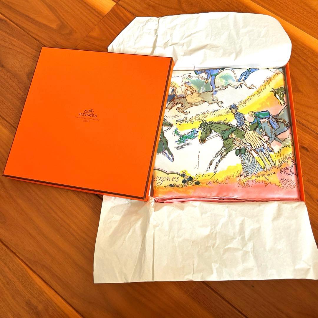 Hermès 馬と騎士のスカーフ 90cm