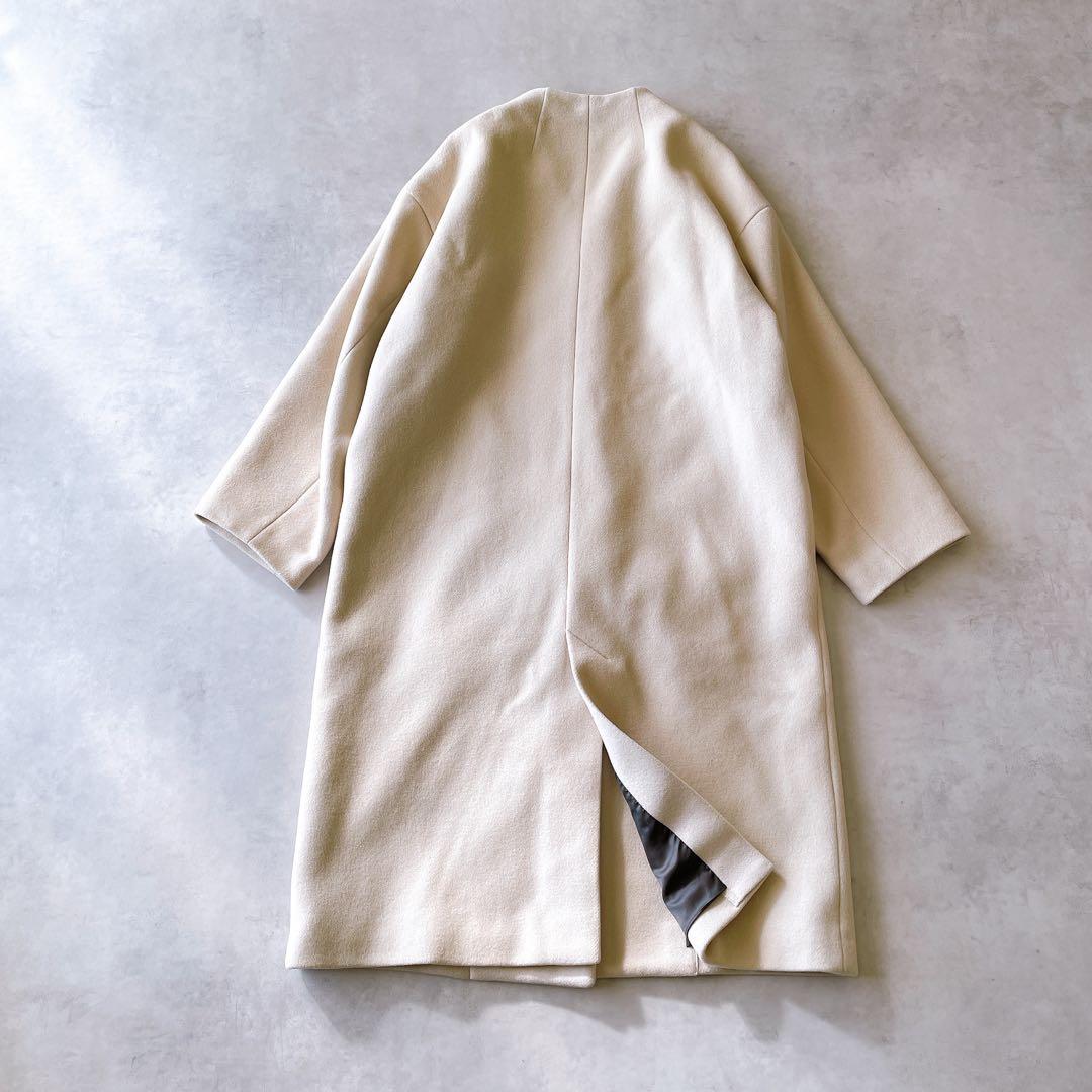 IENA MANTECO ノーカラーロングコート アウター イエナ