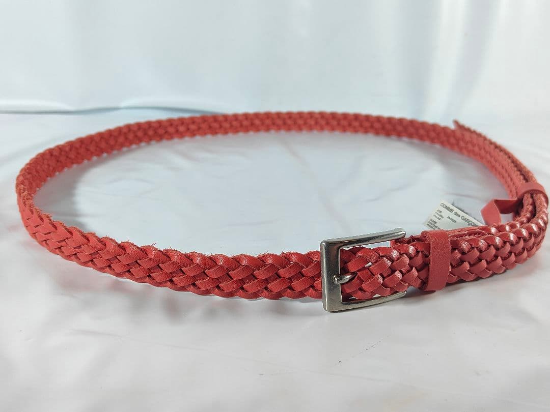 【美品】JUNYA WATANABE CDG　高級編込みドレスベルト　本革正規品