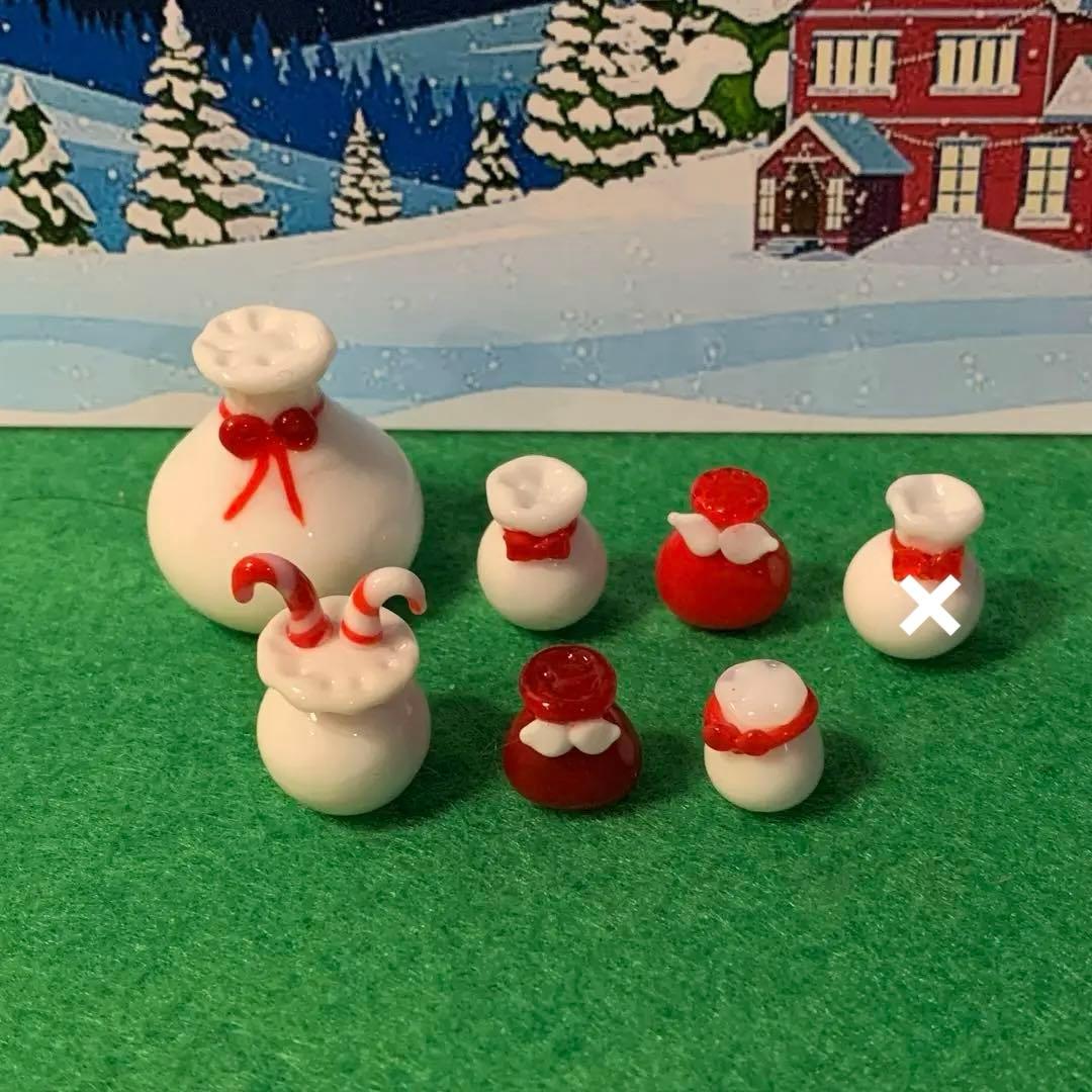 袋　ガラス細工　ミニチュア