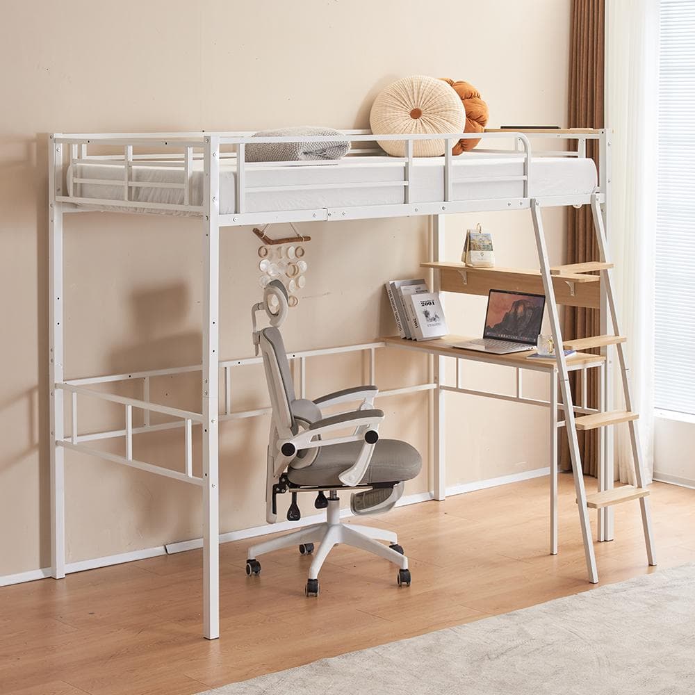 システムベット ロフトベッド コンセント付き デスク付きデスク移動でき二段ベッド
