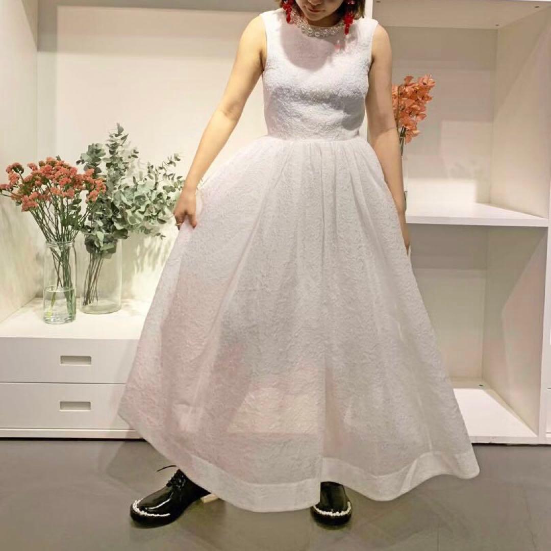 Simone Rocha  白 ロングワンピース ドレス