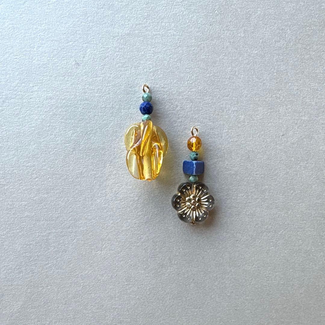 no.187 ラピスとプラムと手巻きガラス