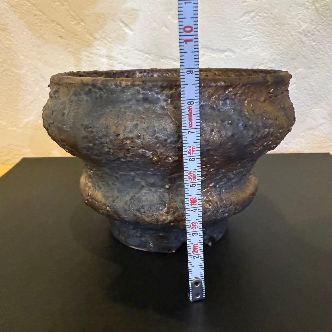 新品未使用 阪本健 作家鉢 植木鉢 黒