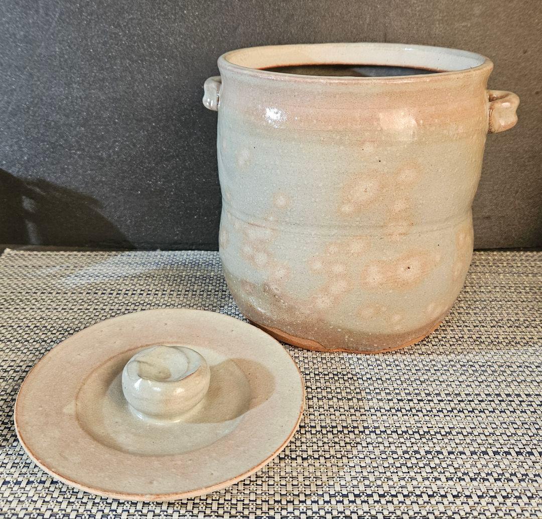 県無形文化財　日本工芸会正会員　名工 岡田裕 作　萩焼　水指　共箱　未使用品！