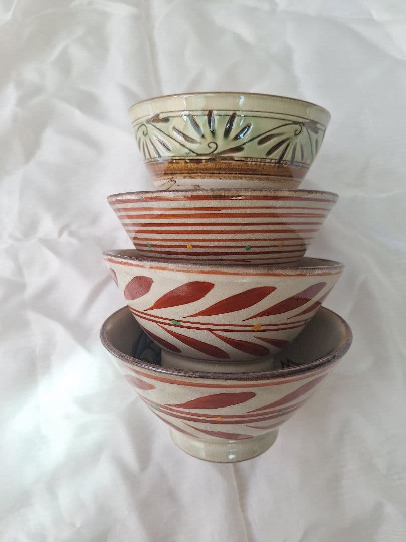 沖縄(やちむん)のお茶碗四個セット