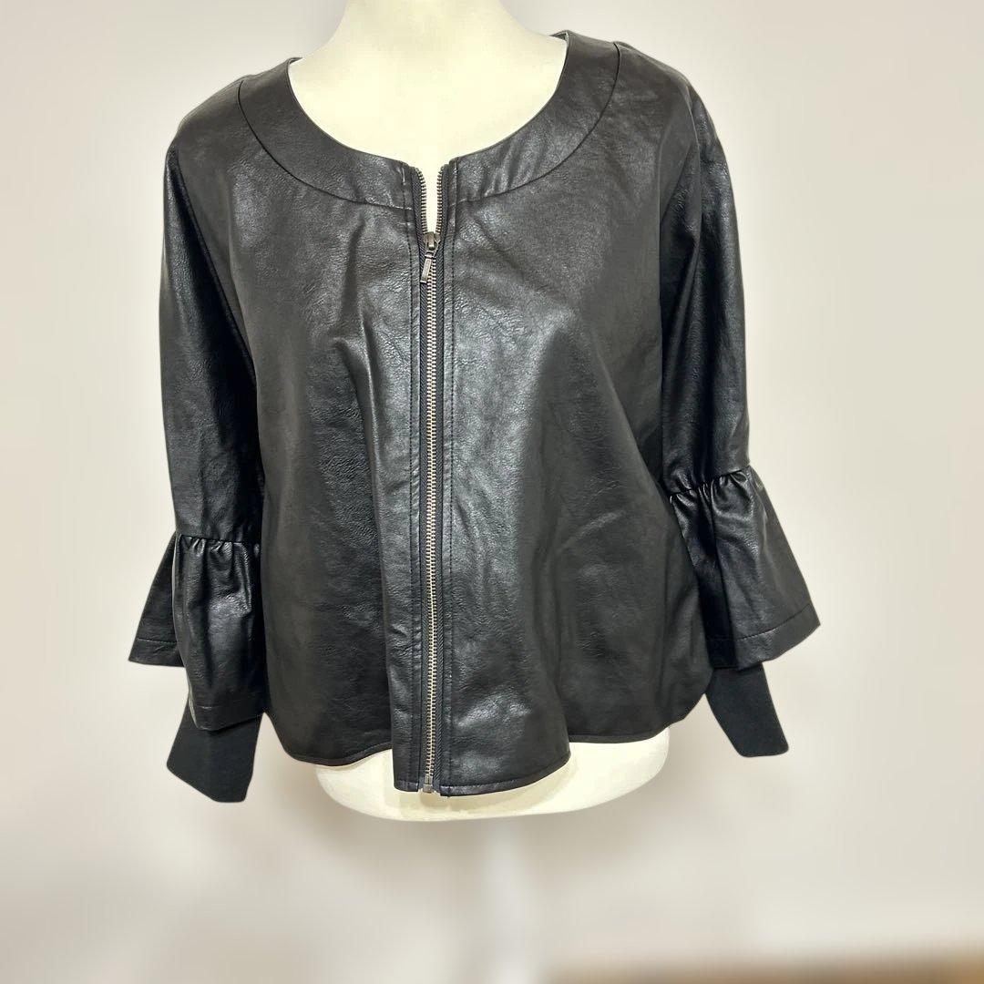 ねち RADIATE フェイクレザーフリルジャケット新品未使用　ラシュッド