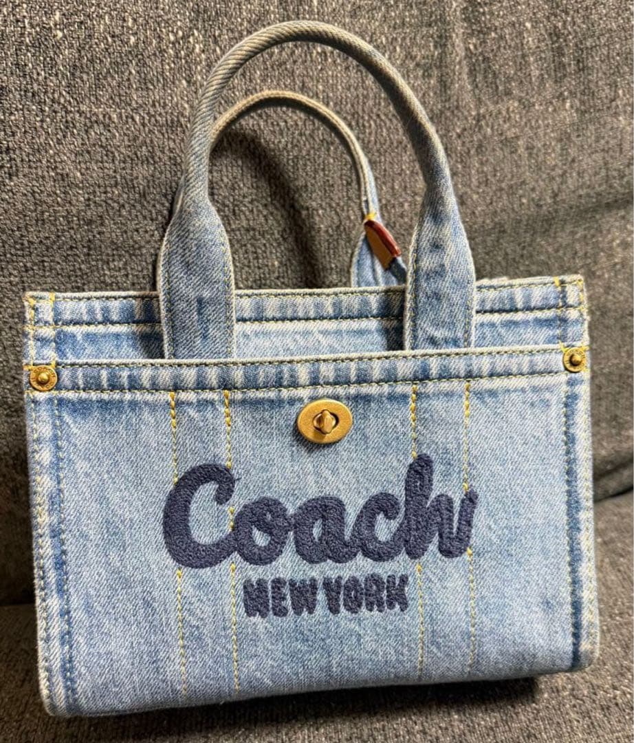 COACH デニム製 カーゴトート 20