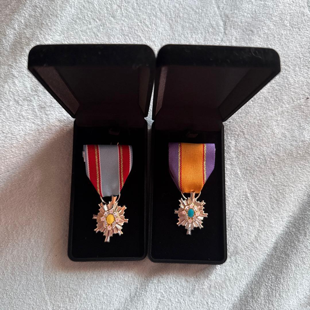 防衛功労章授付き2個セット ケース付き