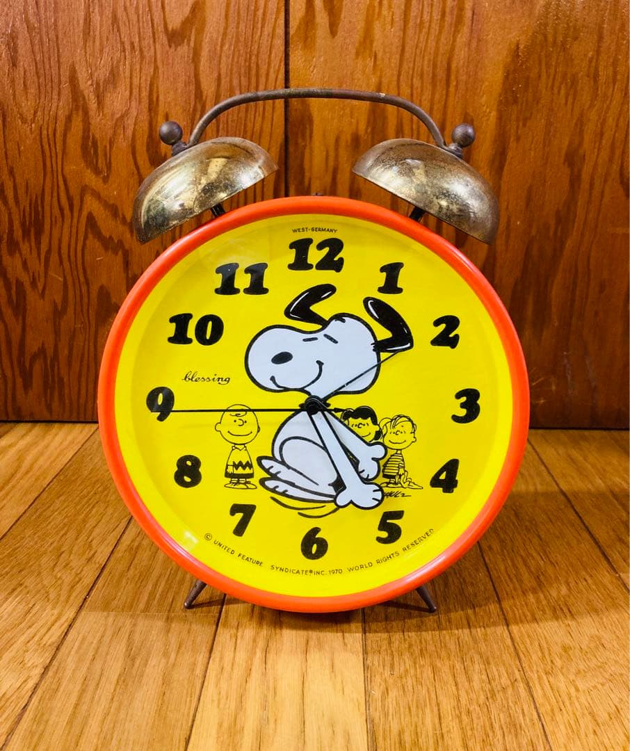 70s vintage PEANUTS SNOOPY 目覚まし時計