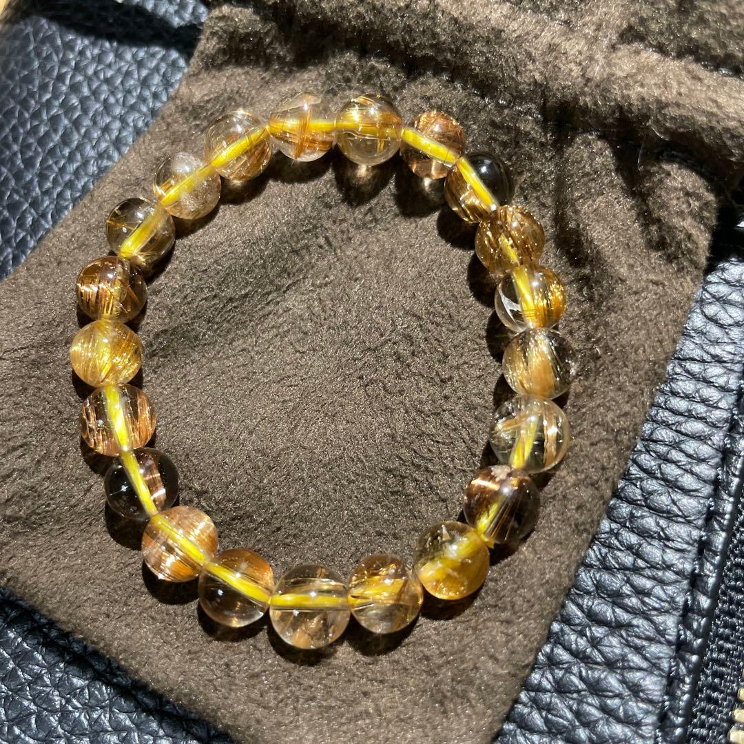 タイチンルチルクォーツ ブレスレット 7mm 21玉