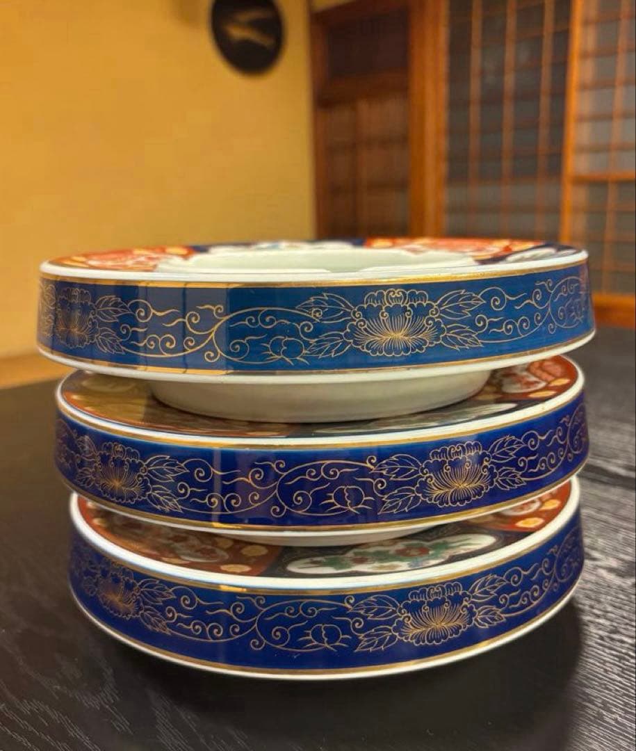 有田焼　秀峰古伊万里様式　灰皿 3セット