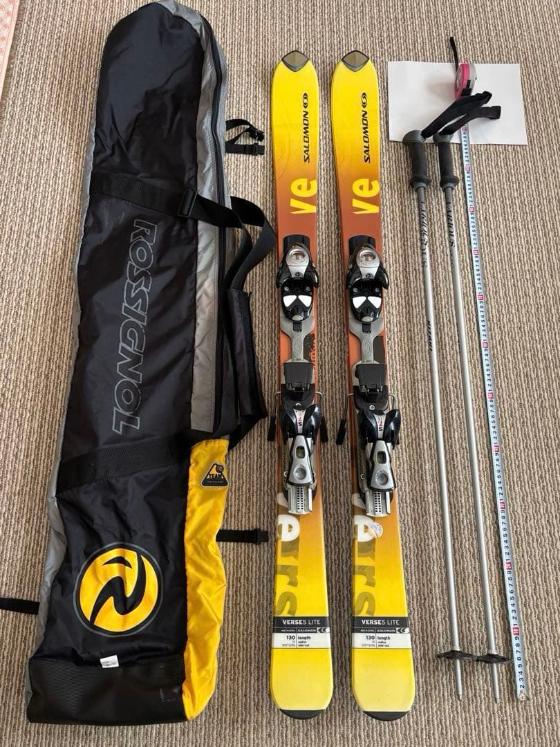 SALOMON VEスキー板（ビンディング付）・キザキストック・収納ケース