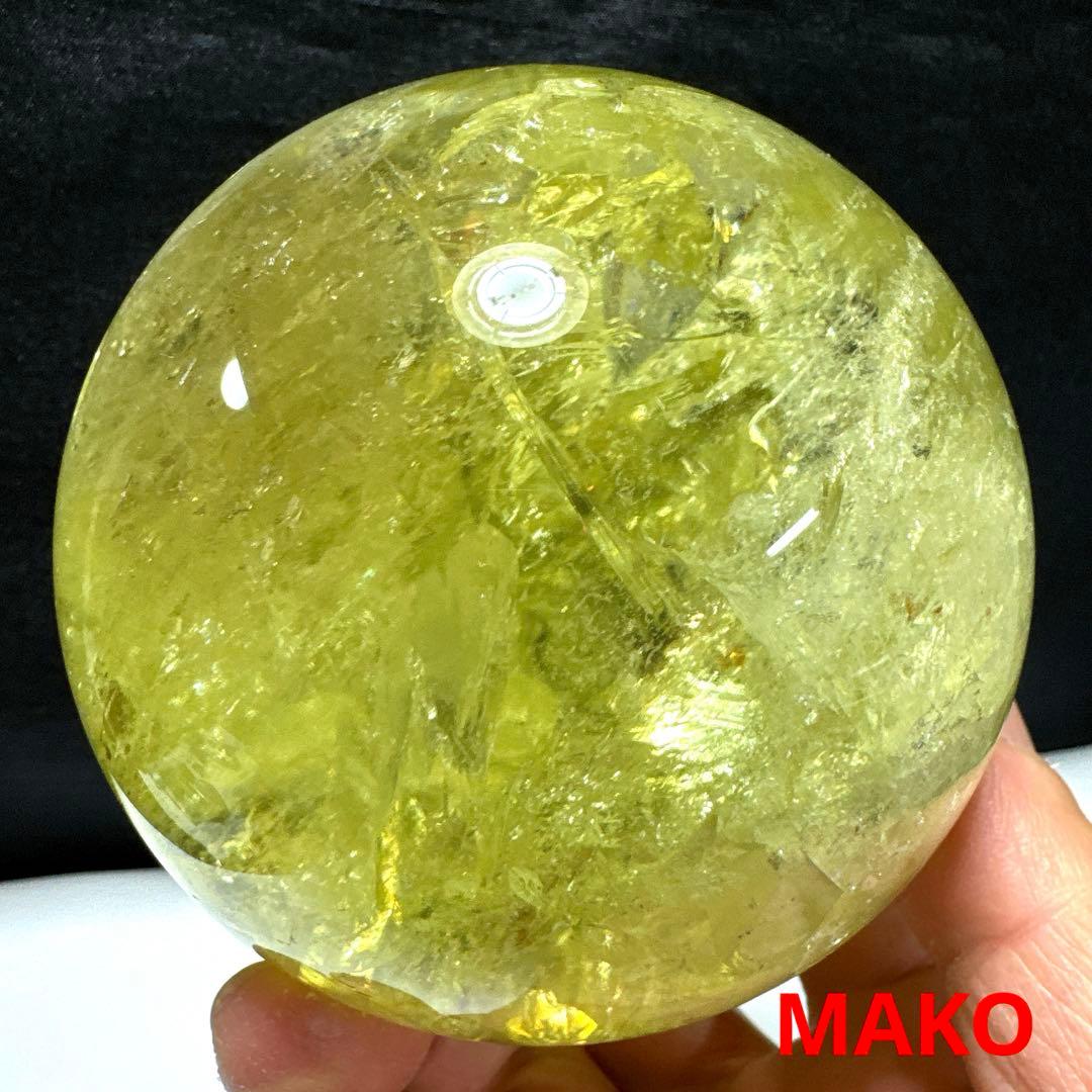 M1833☆シトリン丸玉90mm1.0Kg☆天然石　原石☆N51009