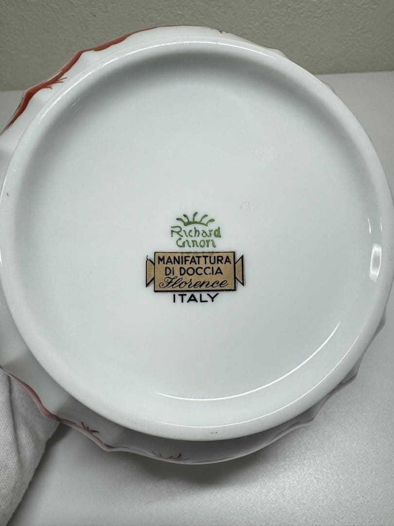 【高級】Richard Ginori レッドコック ボウル 2個セット