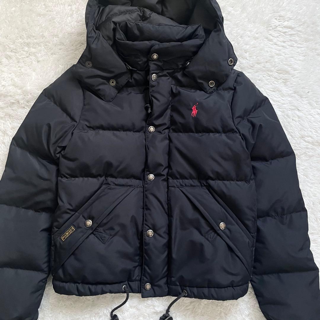 極美品✨ポロラルフローレン ダウンジャケット 2way ポニー刺繍 黒 XS