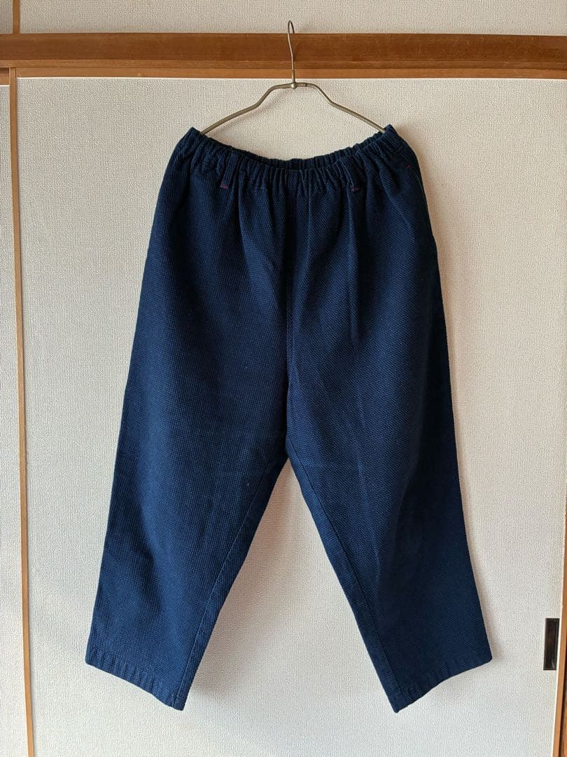 カスリラ kasurira 備後絣 紺 ストレッチデニム ワイドパンツ