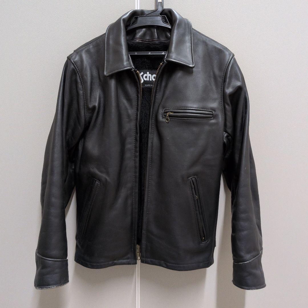 最終値下げショット　シングルライダース　黒　本革　サイズ 36