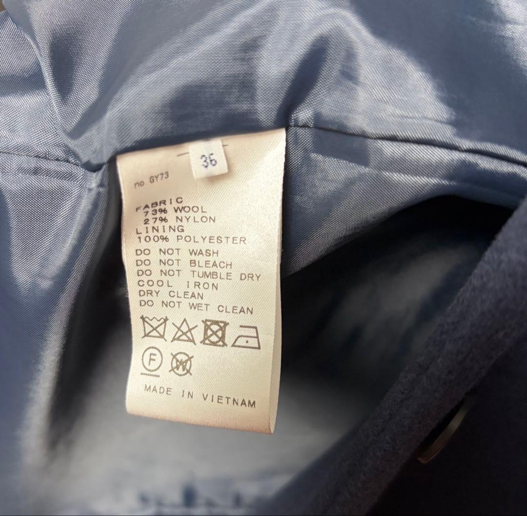 IENA ビーバートラペーズコート 【ネイビー 36】イエナ