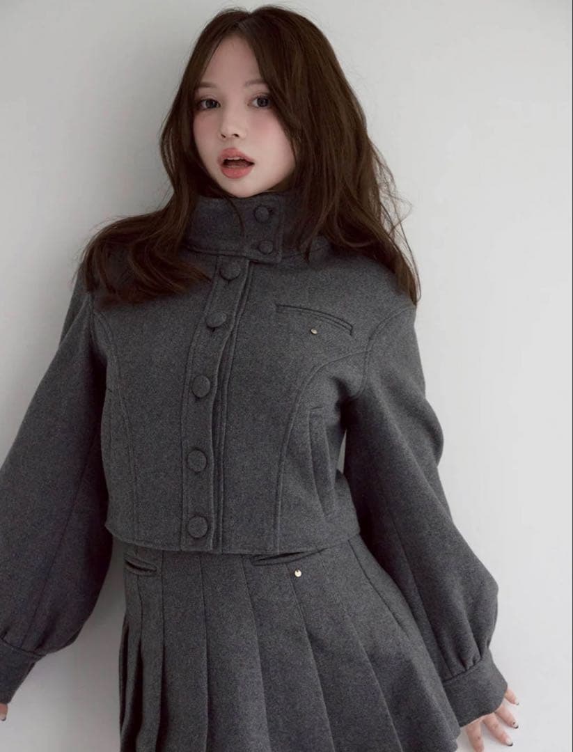 ANDMARY Zoey stand neck jacket ハイネック