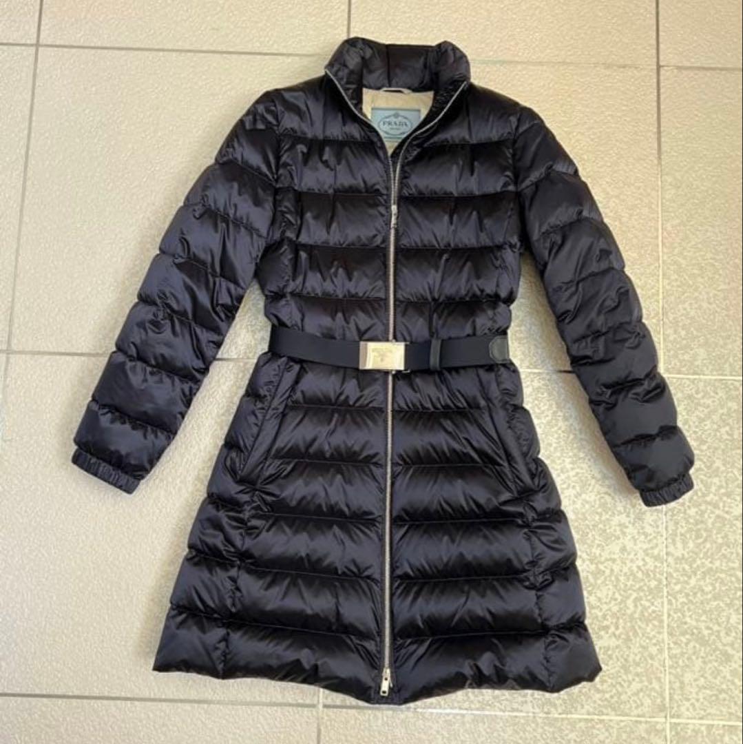 PRADA ダウン ネイビー 38