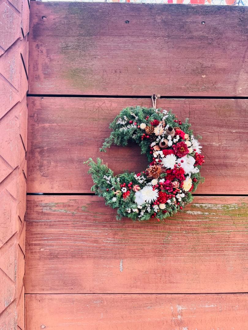 リース　クリスマス　クリスマスリース　ドライフラワー　しめ縄　クリスマスツリー
