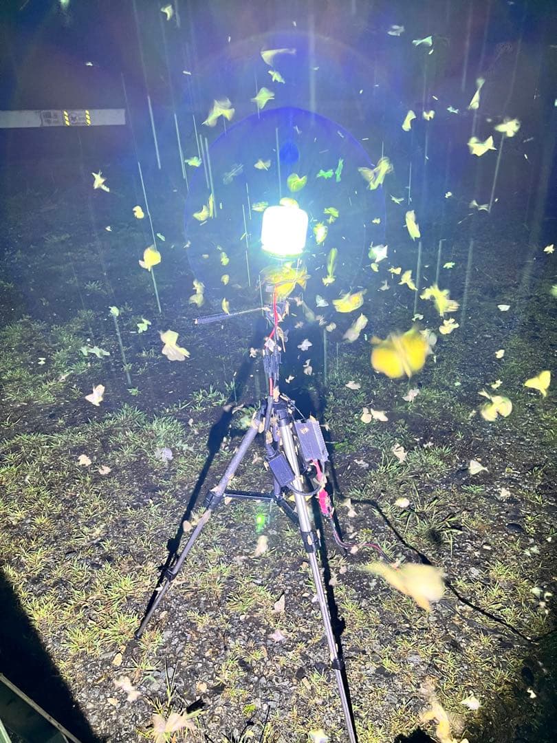 灯火採集　三脚型　ライトトラップ　HID35w 紫外線放出加工済