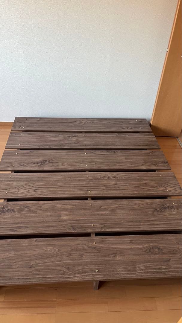 2/16までLOWYA ベッドフレーム 【ダブル】ウォルナット