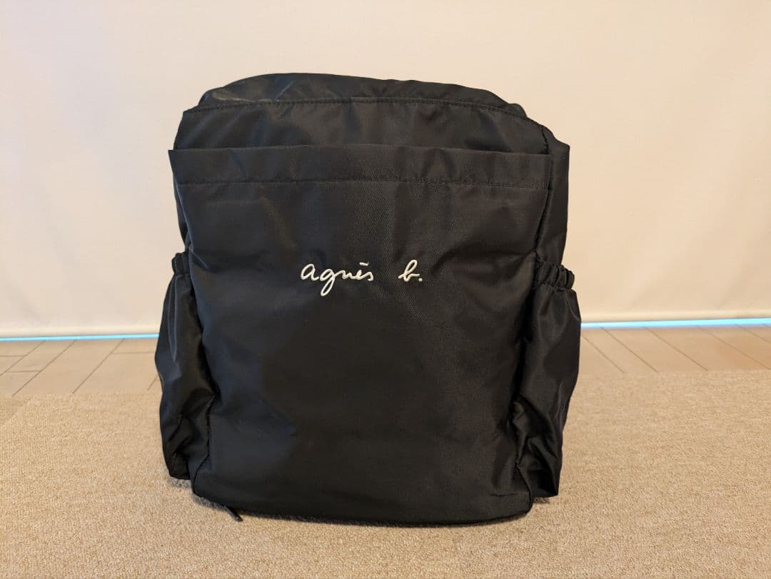 美品　agnès b. マザーズバッグ 黒