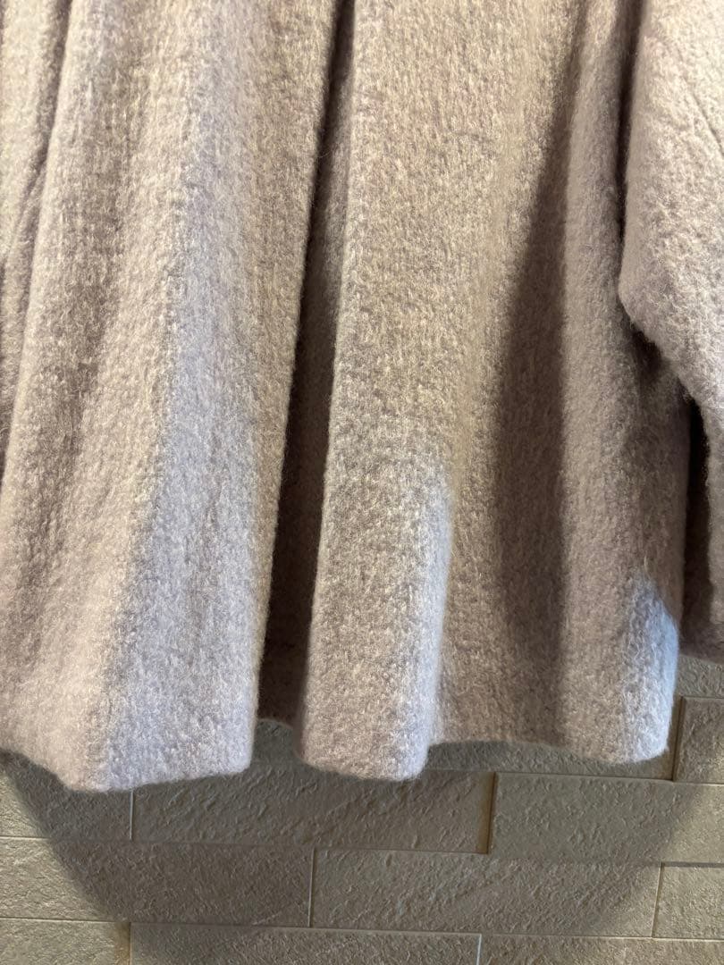 ☆美品☆Stolaビッグ衿シャギーピーコート【40】ラベンダー