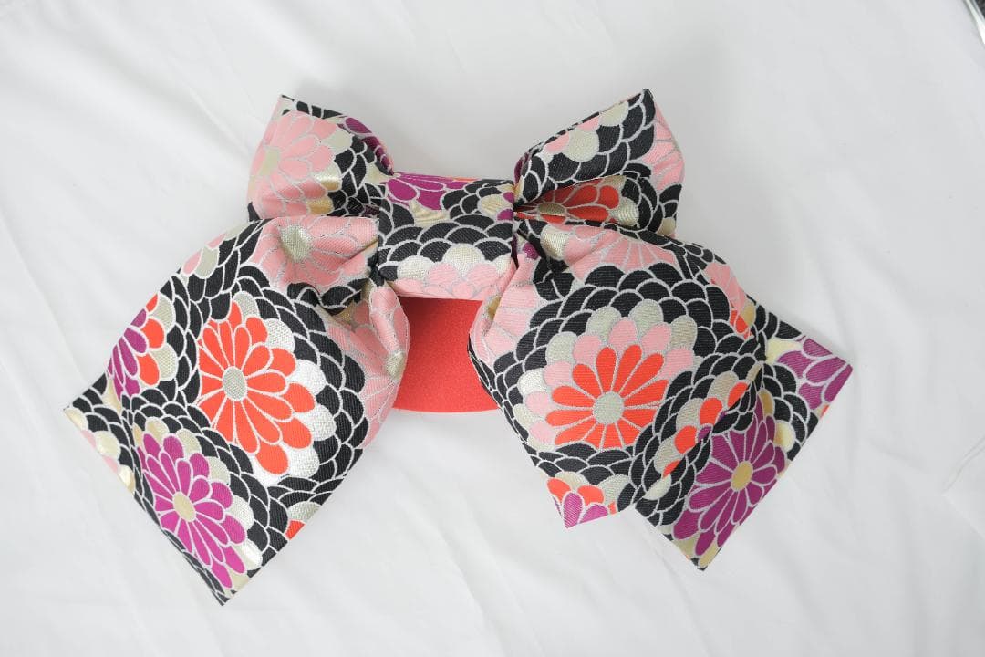 7歳女の子　七五三　紫色花柄着物