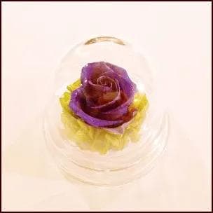 プリザーブドフラワードーム ブルーローズ