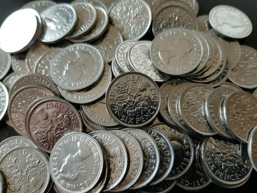 50枚セット 幸せのシックスペンス イギリス 6ペンス 英国ウェディング