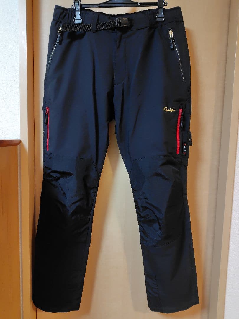 がまかつHDフィッシングパンツLLサイズ（黒✕赤）