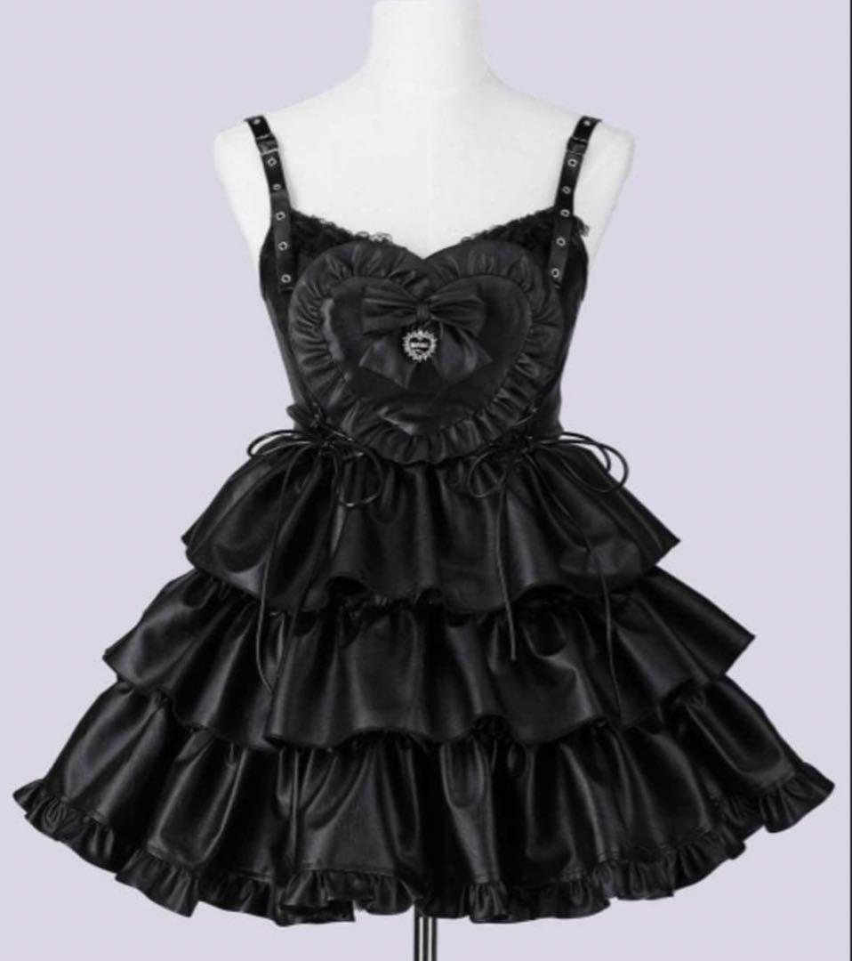 qooza IMWAL フリルハートドレス [BLK]